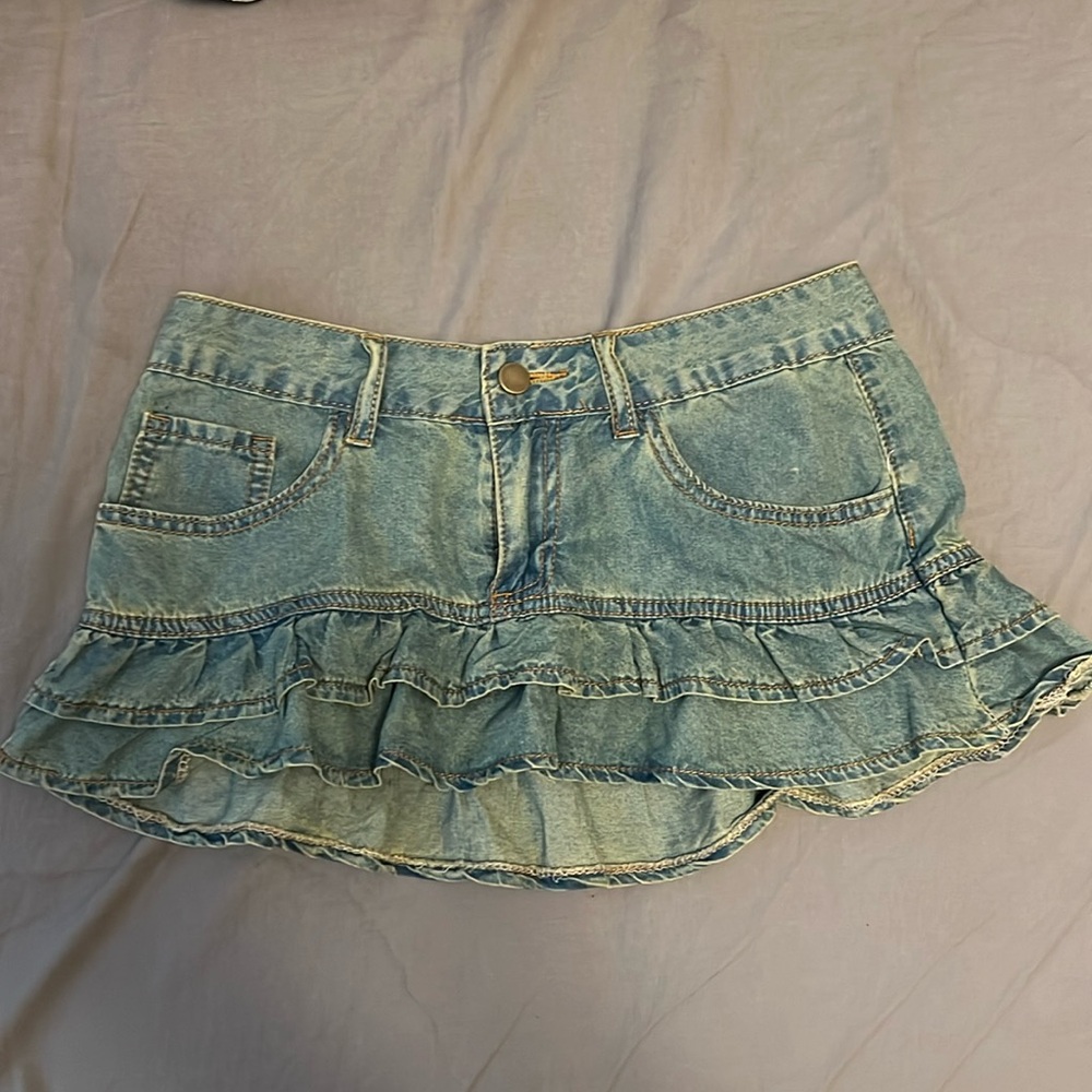 Mini jean skirt